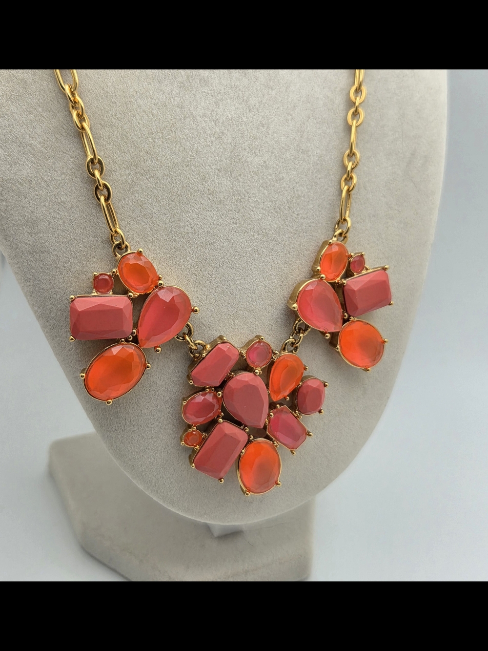 Kate Spade Chunky Colorful Modernist Statement Necklace 18"